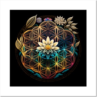 Lotus Flower Symbol For Yoga Lover Buddhist Meditation Posters and Art